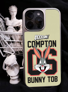 兔八哥06手机壳大孔电镀黑框碳纤纹二合一磁吸适用苹果17promax华为MATE60PROPLUS小米15PRO小米17PROMAX