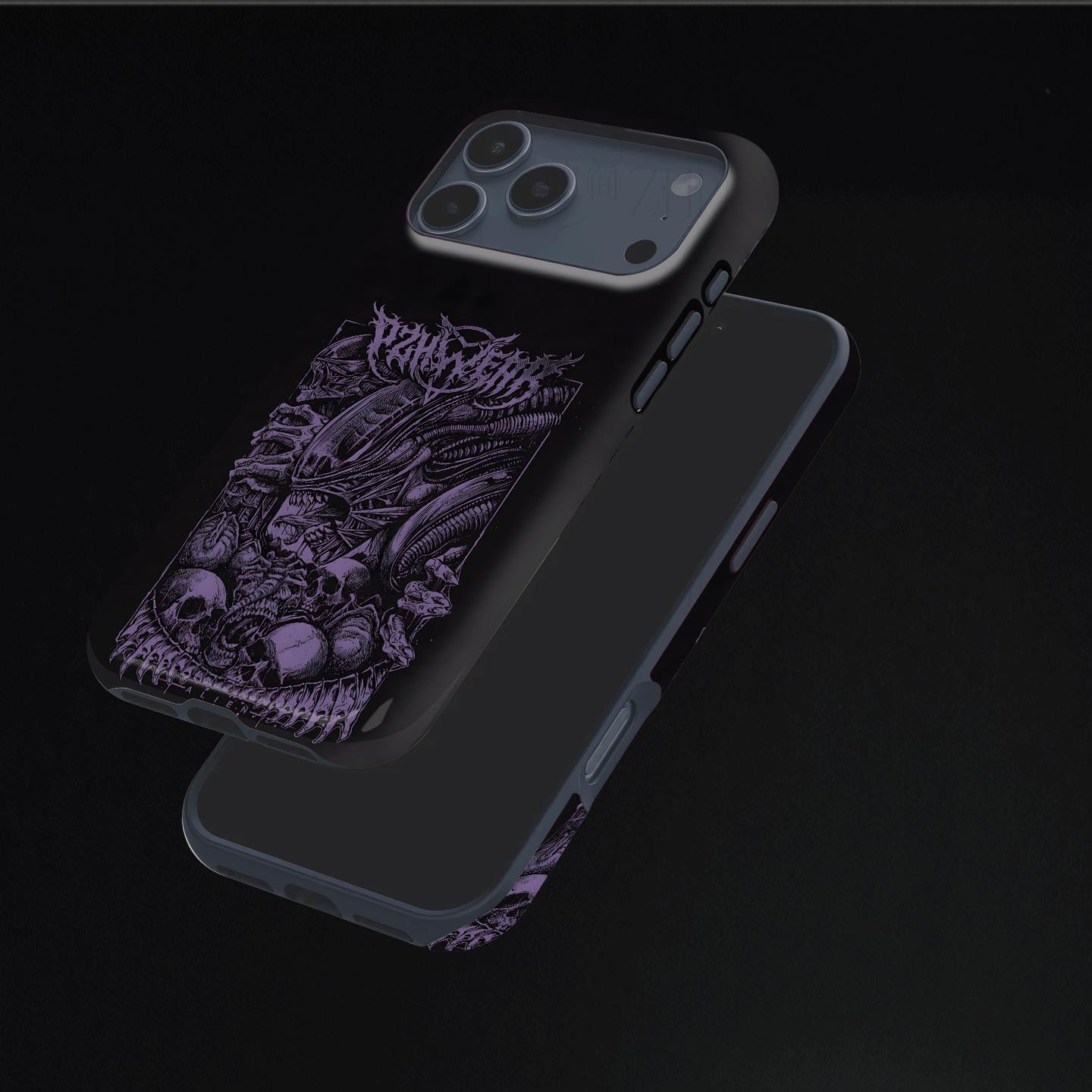 暗黑异形硬壳磨砂磁吸手机壳适用苹果iphone17promax华为荣耀MAGIC7PROVIVOX200SVIVOX200至尊小米15PRO