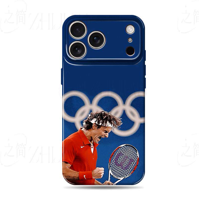 费德勒奥网赛磨砂磁吸手机壳大孔亮面硬壳适用苹果iphone18promax华为PURAXVIEW小米12PRO荣耀60SE