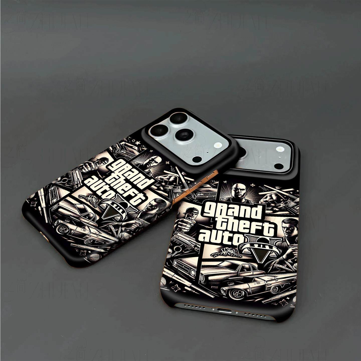 GTA5硬壳磨砂磁吸手机壳适用苹果iphone17promax华为荣耀MAGIC7PROMATE60PRO小米15PROmate80pro