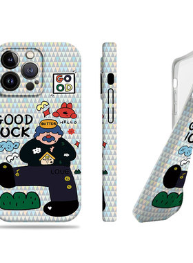 苹果17promax插画大叔女孩菲林情侣手机壳适用苹果华为MATE50EIQOONEO9OPPOA97NOVA12PROP70PRO