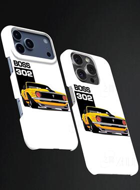 福特野马Boss302硬壳磨砂磁吸手机壳适用苹果iphone17promax华为三星S25PLUS三星S25ULTRAP80PROMATE80PROMAX