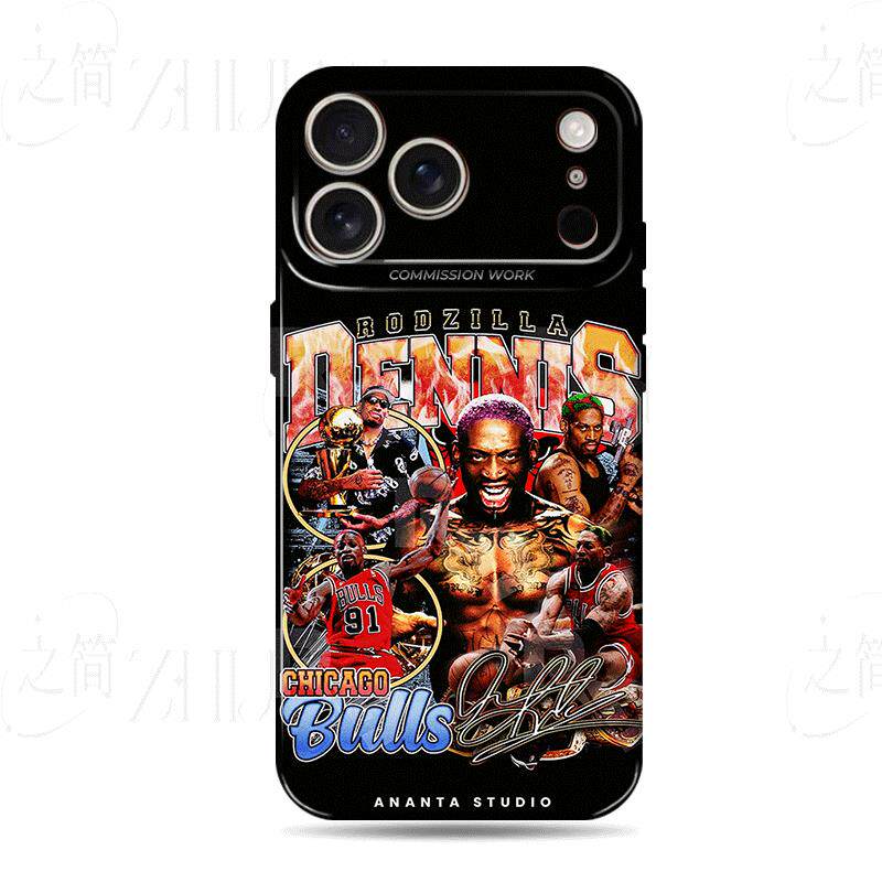 公牛罗德曼图磨砂磁吸手机壳大孔亮面硬壳适用苹果iphone18promax华为PURAXVIEW1加15TIQOONEO6