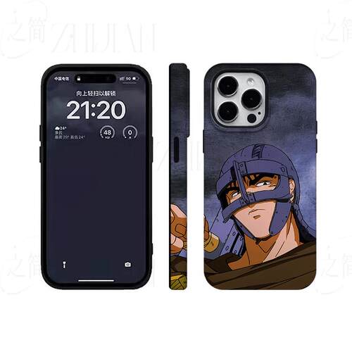 格斯戴盔持剑磨砂磁吸手机壳大孔亮面硬壳适用苹果iphone18promax华为PURAXVIEW荣耀MAGIC7PRO荣耀80PRO