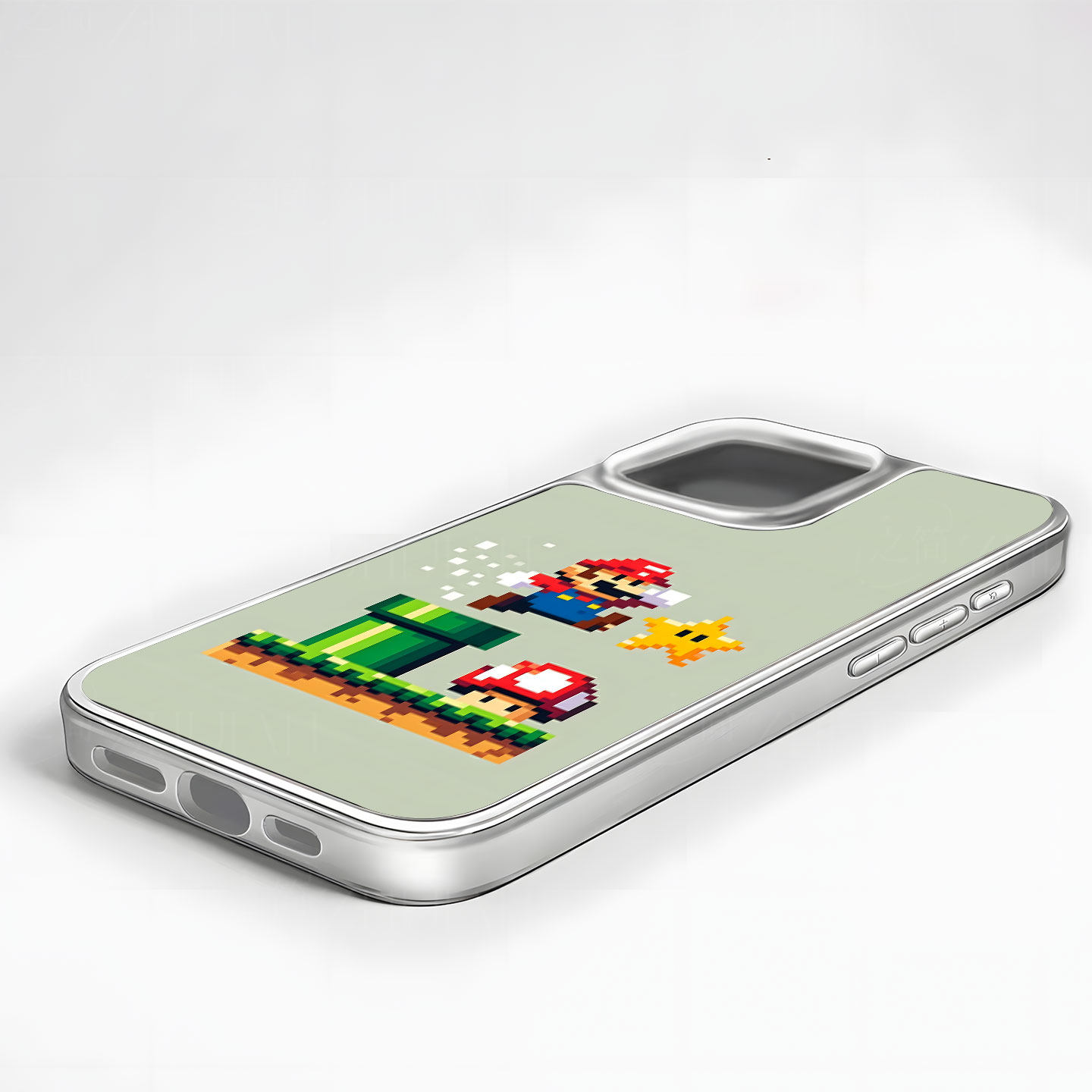 马里奥像素场景手机壳大孔电镀黑框碳纤纹二合一磁吸适用苹果17promax华为PURA80ULTRAPURA70ULTRA小米14PRO