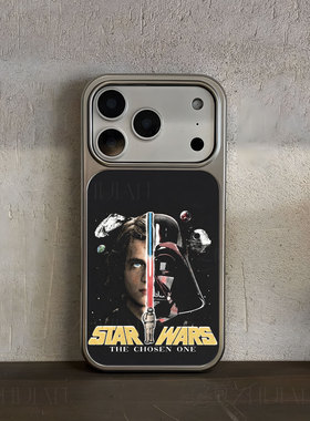 星战天选者手机壳大孔电镀黑框碳纤纹二合一磁吸适用苹果17promax华为MATE60PROPLUSPURA80ULTRAPURA70PROPLU