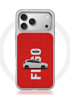 白色福特汽车手机壳大孔电镀黑框碳纤纹二合一磁吸适用苹果17promax华为PURA70PROPLUSPURA70ULTRA小米14PRO