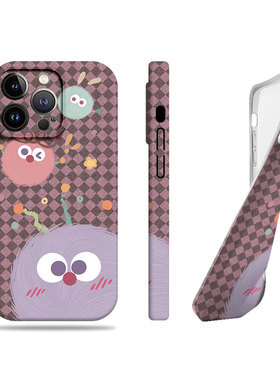 苹果17promax三只煤球菲林情侣手机壳适用苹果华为IQOONEO9三星S24PLUS一加ACE5ProIQOOZ8XP80ULTRA