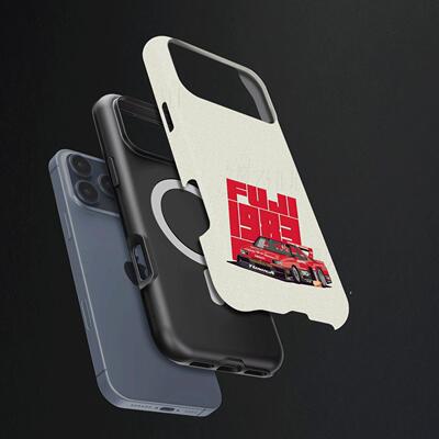 1983日产红赛车硬壳磨砂磁吸手机壳适用苹果iphone17promax华为FINDX8PRO荣耀MAGIC7PRO荣耀500proVIVOX200S