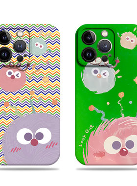 苹果17promax三只煤球菲林情侣手机壳适用苹果华为小米13PROP70PRO红米NOTE15PROPLUS荣耀400PROVIVOX200PROM