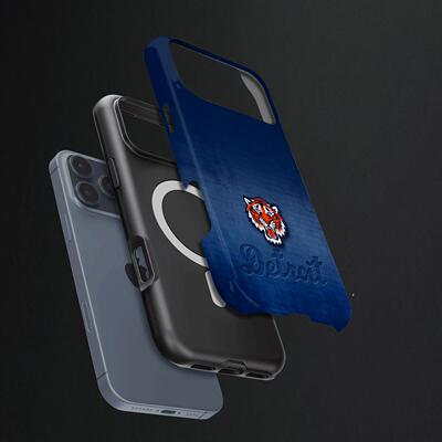 底特律老虎标硬壳磨砂磁吸手机壳适用苹果iphone17promax华为MATE60PRO三星S25PLUSMATE70PRO+P60pro