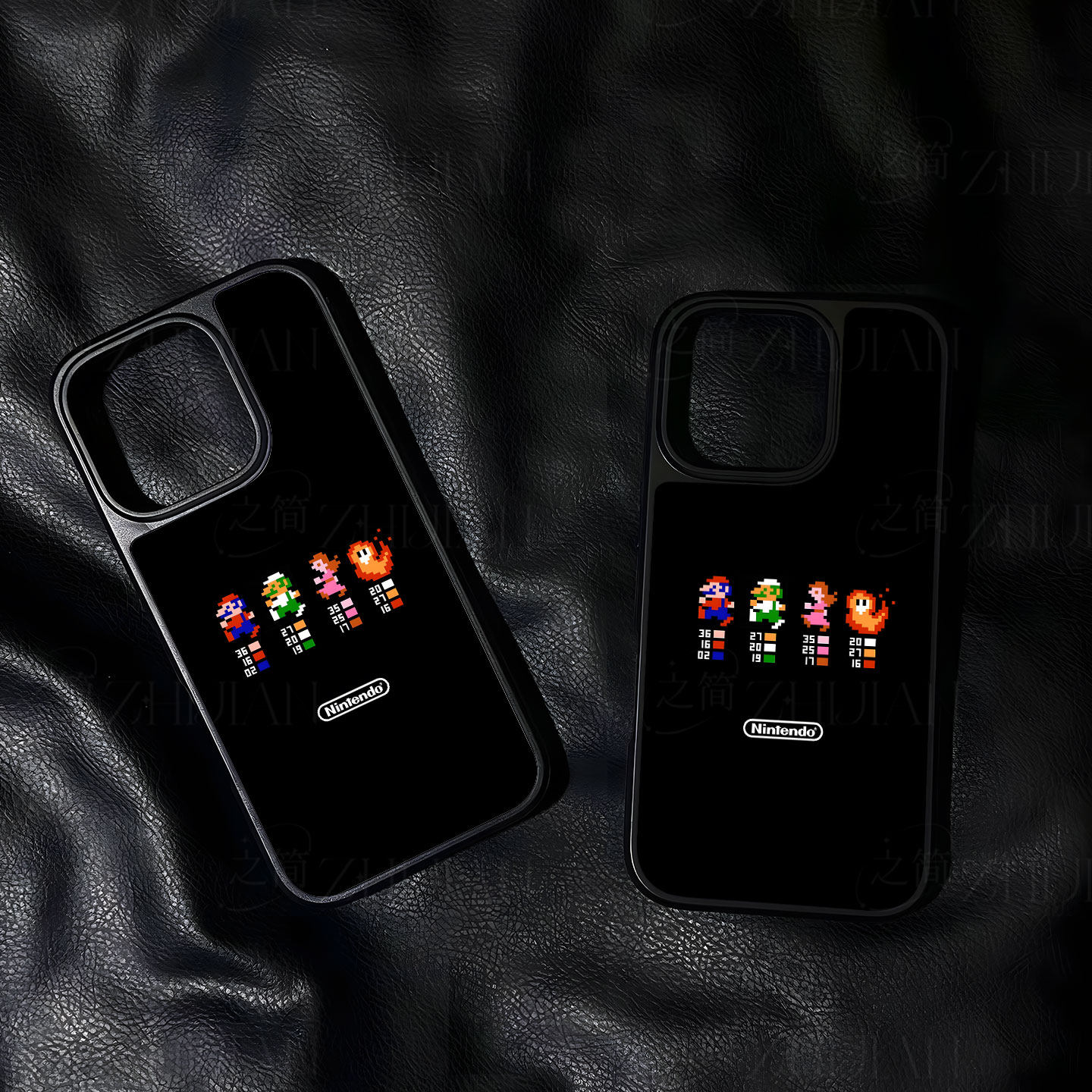 像素马里奥角色手机壳大孔电镀黑框碳纤纹二合一磁吸适用苹果17promax华为PURA80ULTRAMATE60PROPLUSPURA70PR