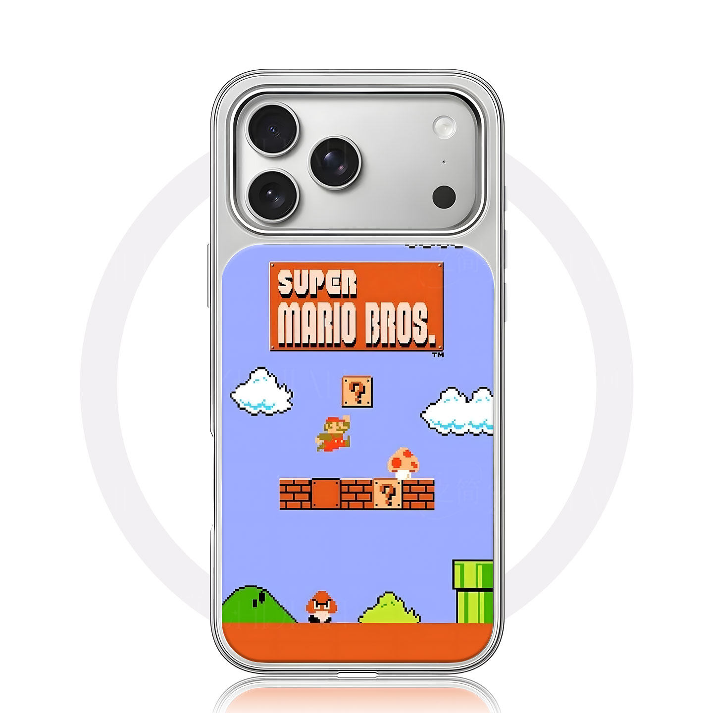 超级马里奥场景手机壳大孔电镀黑框碳纤纹二合一磁吸适用苹果17promax华为PURA80ULTRA小米17PROMAXMATE60PRO