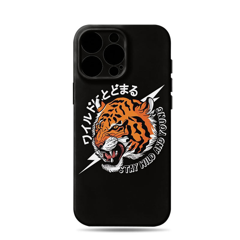 潮牌虎头图案磨砂磁吸手机壳大孔亮面硬壳适用苹果iphone18promax华为PURAXVIEW荣耀70PRO荣耀MAGIC6PRO