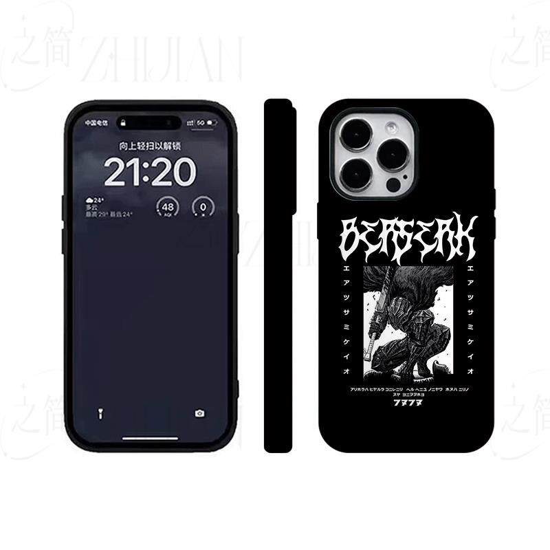 剑风狂战士磨砂磁吸手机壳大孔亮面硬壳适用苹果iphone18promax华为PURAXVIEW华为NOVA13VIVOY500PRO