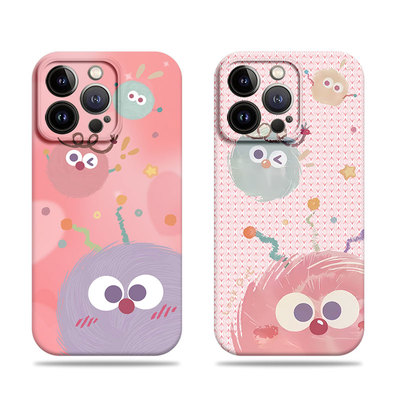 苹果17promax三只煤球菲林情侣手机壳适用苹果华为VIVOY300TVIVOY78PLUS红米K60至尊VIVOS20PRO三星S25ULTRA