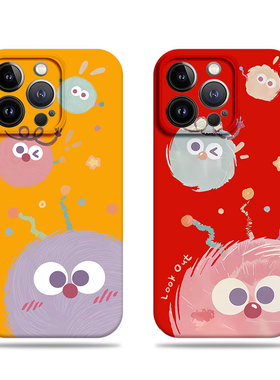 苹果17promax三只煤球菲林情侣手机壳适用苹果华为IQOO13红米K60PRO荣耀GTPROOPPORENO13PRONOVA14PRO