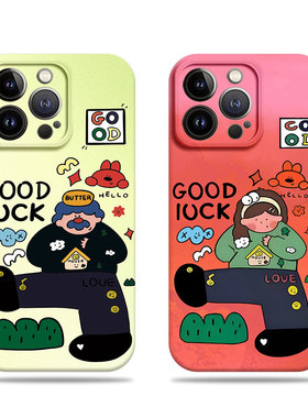 苹果17promax插画大叔女孩菲林情侣手机壳适用苹果华为OPPORENO14PRO真我GT7三星S25PLUS真我gt8proVIVOY200I