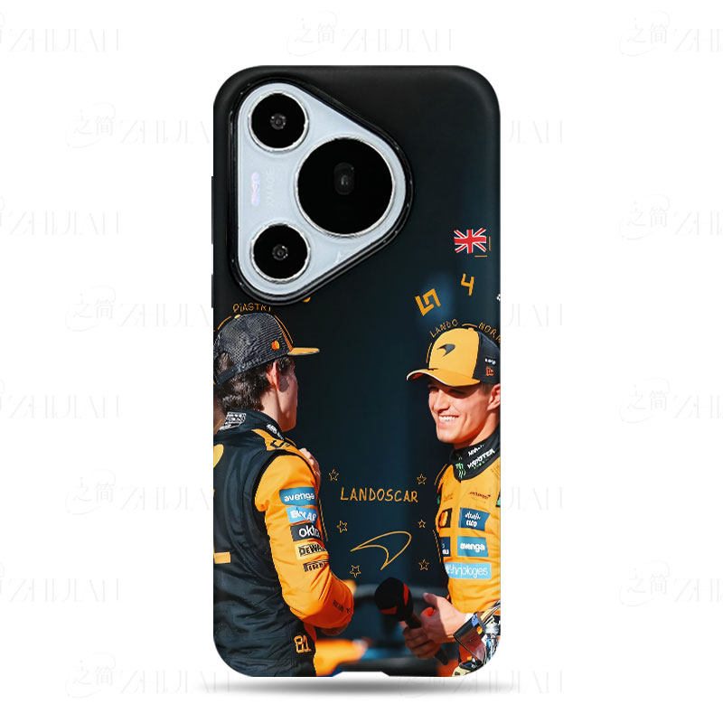 迈凯伦双车手磨砂磁吸手机壳大孔亮面硬壳适用苹果iphone18promax华为PURAXVIEWOPPORENO6PRO华为NOVA9PRO