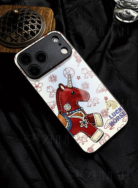 苹果17promax马年新年玻璃手机壳马年新年祝福有钱适用苹果华为VIVOX300PRONOVA14PROOPPOK12XVIVOS50PROMINI