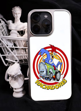 啄木鸟驾车手机壳大孔电镀黑框碳纤维二合一玻璃适用苹果17promax华为P60PROPURA80ULTRA小米15PRO