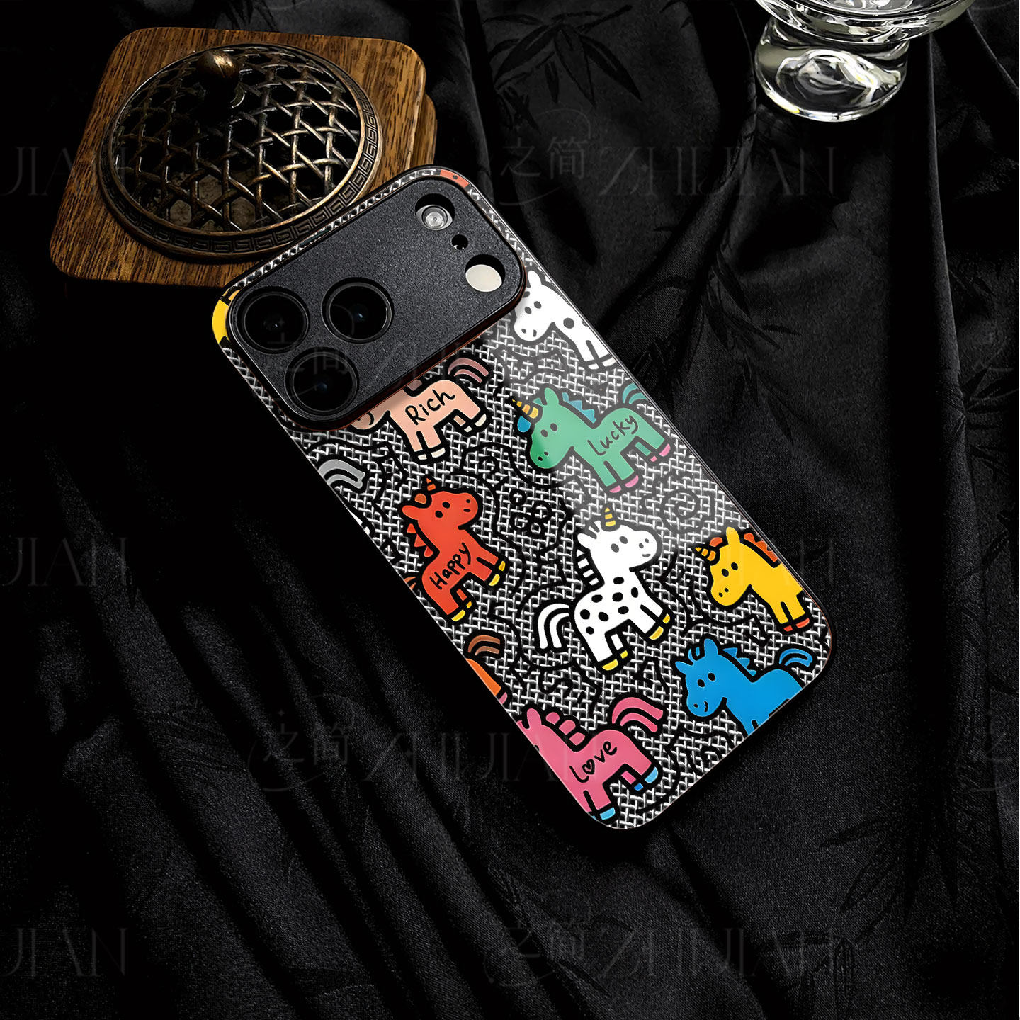 苹果17promax好多彩马玻璃手机壳马年新年祝福有钱适用苹果华为VIVOS30PROMINI畅享80PROIQOO15三星S25PLUS