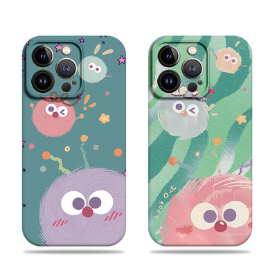 苹果17promax三只煤球菲林情侣手机壳适用苹果华为三星S25ULTRA小米15PROIQOO12PRO小米17promaxVIVOY77E