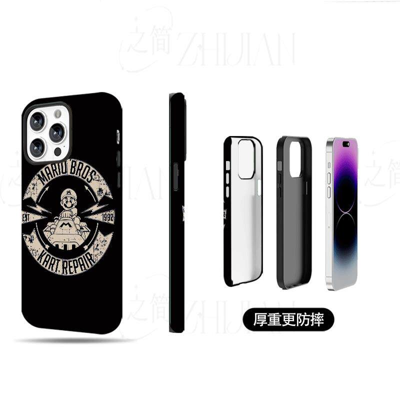 马里奥赛车标磨砂磁吸手机壳大孔亮面硬壳适用苹果iphone18promax华为PURAXVIEWOPPOFINDX9ULTRA红米NOTE13PR