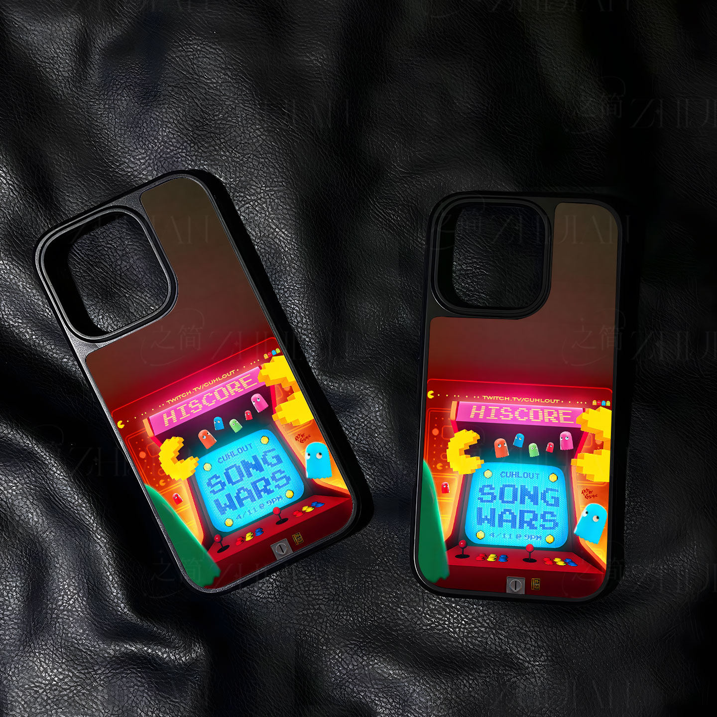 吃豆人街机手机壳大孔电镀黑框碳纤纹二合一磁吸适用苹果17promax华为PURA70PROPLUS小米14PRO小米17PROMAX