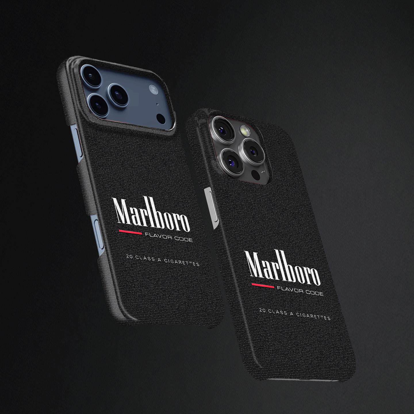 万宝路黑壁硬壳磨砂磁吸手机壳适用苹果iphone17promax华为三星S25PLUSP60pro荣耀400PROVIVOX200S