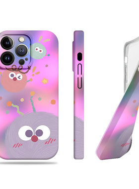 苹果17promax三只煤球菲林情侣手机壳适用苹果华为IQOO12PRO红米NOTE15PROPLUSVIVOS20PRONOVA14至尊VIVOY500