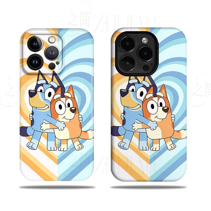 布鲁伊宾果相拥磨砂磁吸手机壳大孔亮面硬壳适用苹果iphone18promax华为PURAXVIEW华为MATE60PROVIVOS50PROMI