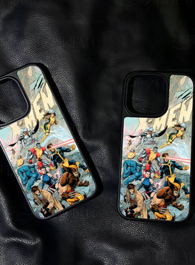 X战警集结手机壳大孔电镀黑框碳纤纹二合一磁吸适用苹果17promax华为小米17PROMAX小米15PROMATE60PROPLUS