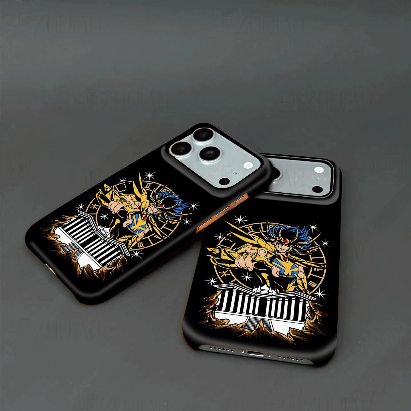 巨蟹座圣斗士硬壳磨砂磁吸手机壳适用苹果iphone17promax华为VIVOX300PROmate80pro三星S25PLUSMATE60PRO
