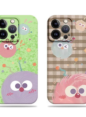 苹果17promax三只煤球菲林情侣手机壳适用苹果华为VIVOX200S小米MIX4VIVOY300TFINDX7ULTRAMATE50E