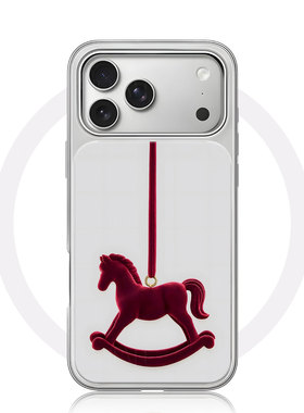 红木马挂件手机壳大孔电镀黑框碳纤纹二合一磁吸适用苹果17promax华为MATE60PROPLUSPURA70ULTRAP60PRO