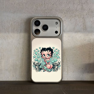 贝蒂爱心环绕手机壳大孔电镀黑框碳纤纹二合一磁吸适用苹果17promax华为PURA70ULTRA小米15PROMATE60PROPLUS