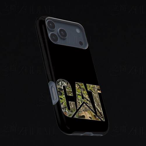 CAT迷彩标识磨砂磁吸手机壳大孔亮面硬壳适用苹果iphone18promax华为PURAXVIEW红米K70E华为P40PROPLUS