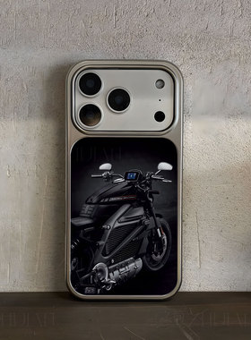 哈雷摩托车手机壳大孔电镀黑框碳纤纹二合一磁吸适用苹果17promax华为PURA70ULTRAPURA70PROPLUSPURA80ULTRA