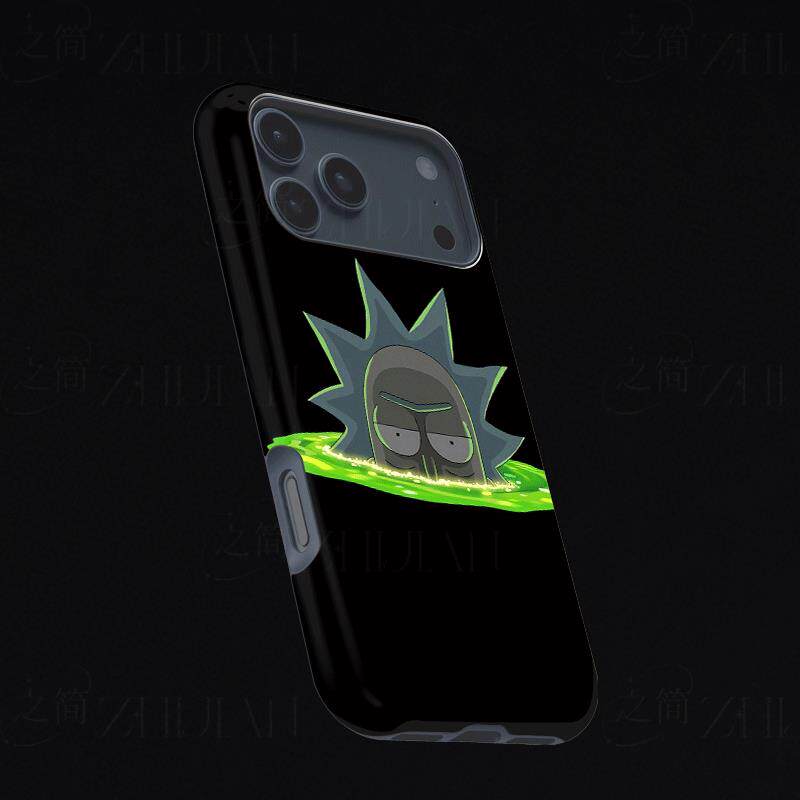 瑞克绿液卡通磨砂磁吸手机壳大孔亮面硬壳适用苹果iphone18promax华为PURAXVIEWOPPORENO13PRO荣耀MAGIC4PRO