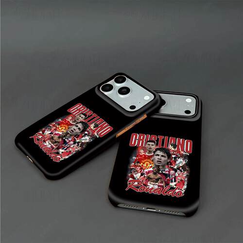 曼联C罗硬壳磨砂磁吸手机壳适用苹果iphone17promax华为VIVOX200SP80ULTRAFINDX8PRO小米17PROMAX