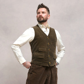 西里布伽罗绿灯芯绒修身 条绒坎肩非rrl 复古经典 马甲背心男款 美式