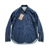 非rrl 西里布秋季 kapital 男款 咔叽复古休闲 纯棉水洗牛仔长袖 衬衫