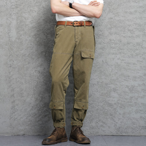 西里布纯棉重磅飞行员甲板工装裤