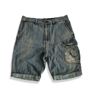 水洗做旧咔叽复古休闲非rrl 男士 porterclassi 牛仔短裤 西里布夏季