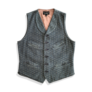 青果领马甲背心阿美咔叽水洗做旧新品 年款 非rrl 复古元 西里布美式