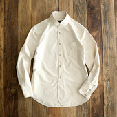 衬衫 男款 米白色咔叽中式 西里布棉麻立领长袖 复古休闲新品 非rrl