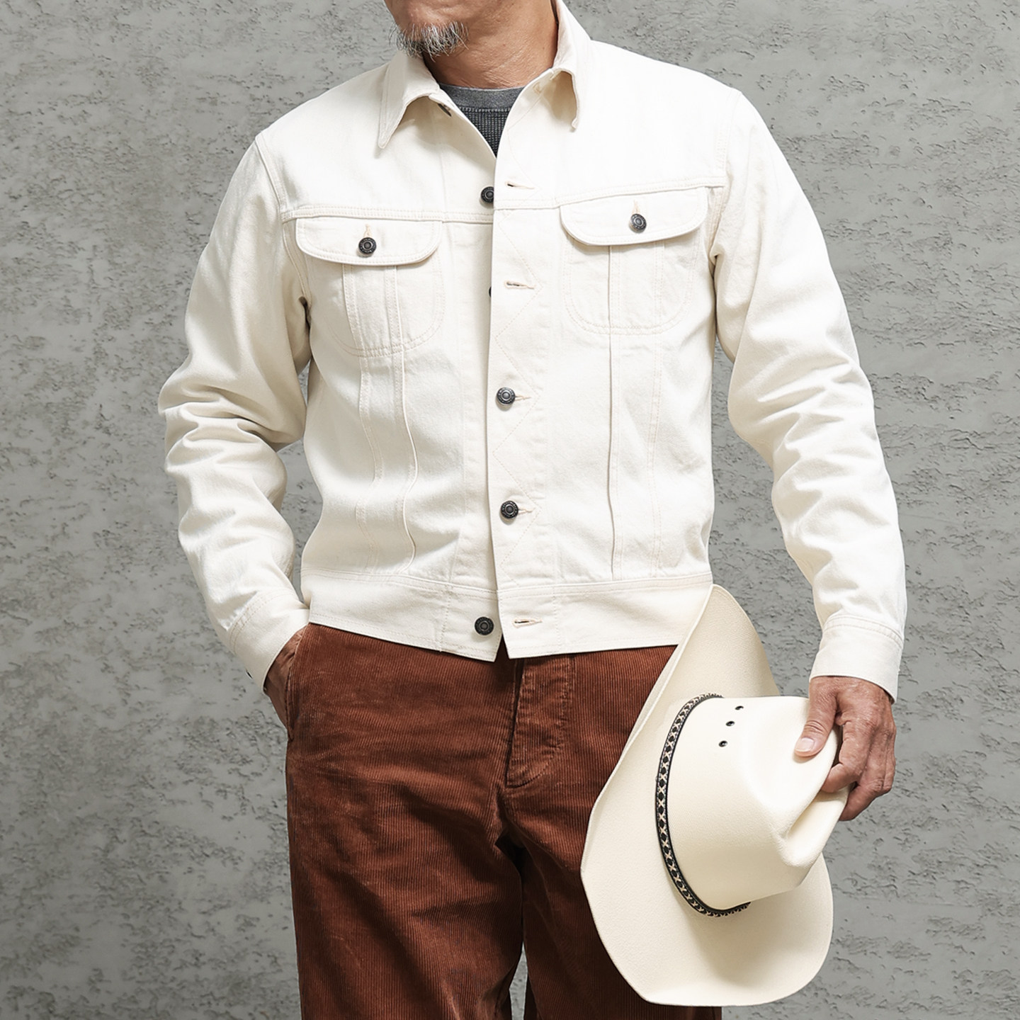 西里布全棉赤耳米白色短款工装外套男美式复古101-J西部牛仔夹克,男装,夹克,淘宝优惠券,粉丝福利购,淘宝优惠卷