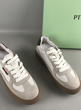 36.40码PT'SON/百田森女鞋断码撤柜系带平底休闲德训鞋爆款单鞋春