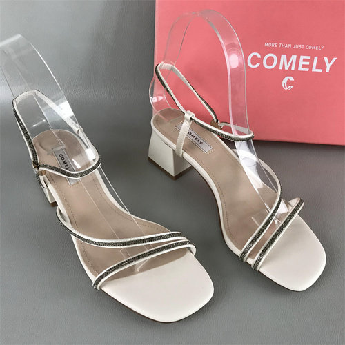 comely/康莉粗跟罗马凉鞋